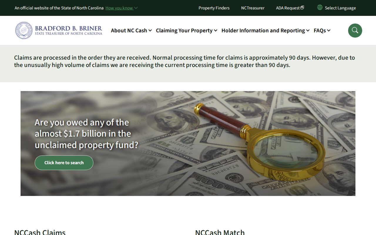 Durham people search official North Carolina unclaimed-property lookup