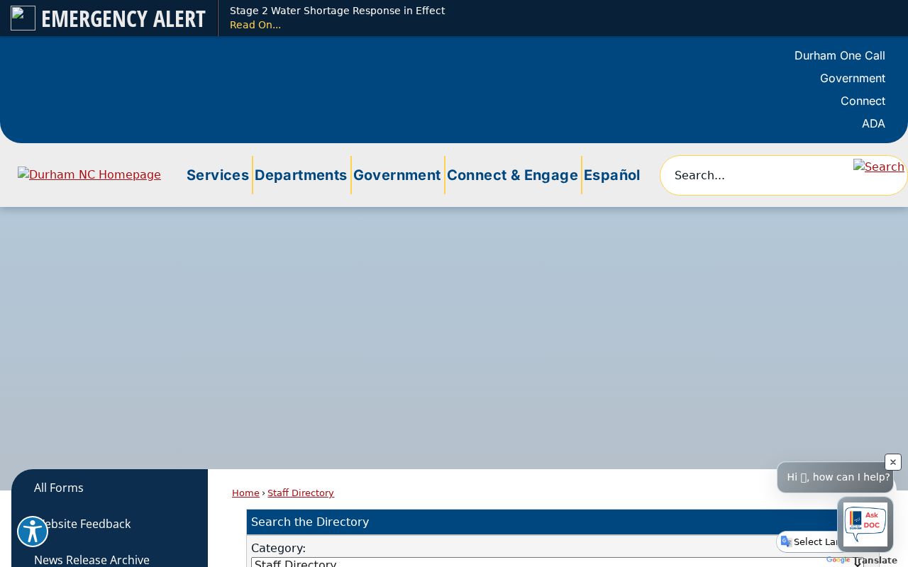 Durham people directories city staff search