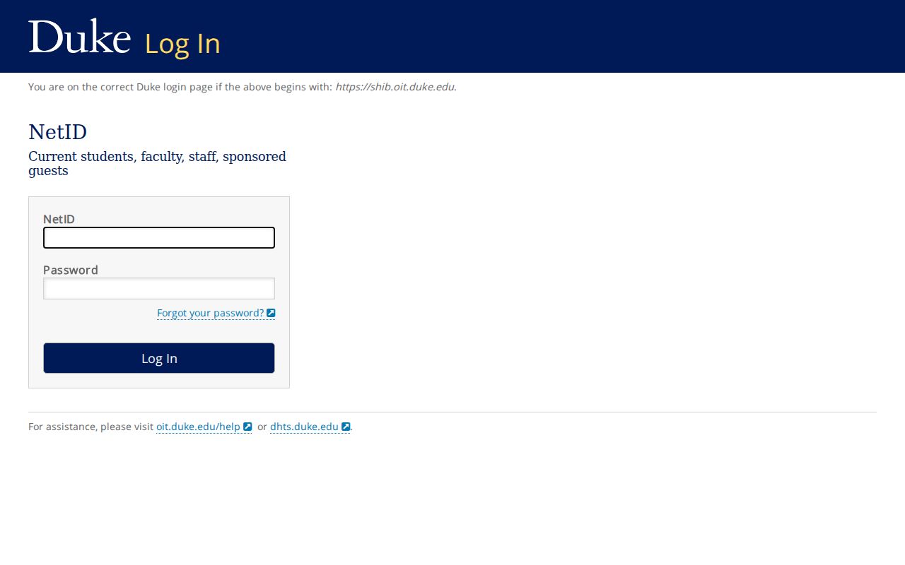 Durham people directories Duke institutional sign-in